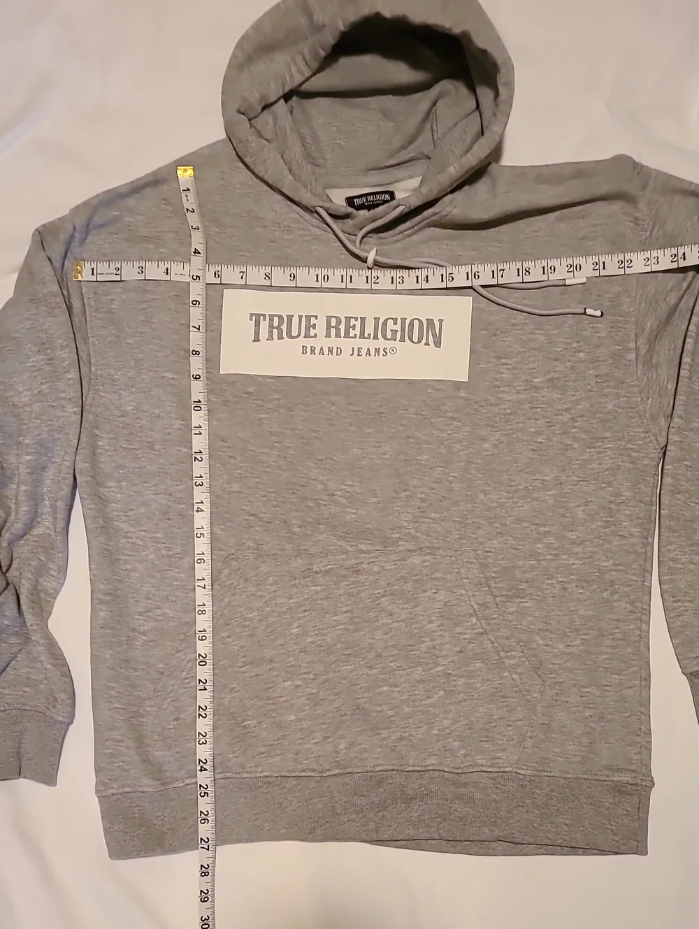 True Religion Grey Hoodie, Size- Medium,  Relaxed Jacket Hood
